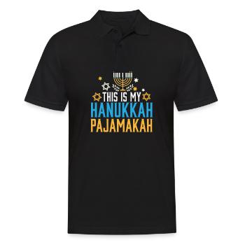 Jewish Family This Is My Hanukkah Pajamakah - Männer Poloshirt - Schwarz - Vorne - Kai (181cm)