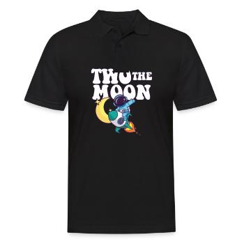 2nd Birthday Party Theme Outer Space Two The Moon - Männer Poloshirt - Schwarz - Vorne - Kai (181cm)
