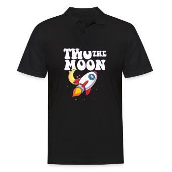 Astronaut 2nd Birthday Party Theme Two The Moon - Männer Poloshirt - Schwarz - Vorne - Kai (181cm)