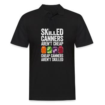 Skilled Canners Aren't Cheap Cheap - Männer Poloshirt - Schwarz - Vorne - Kai (181cm)