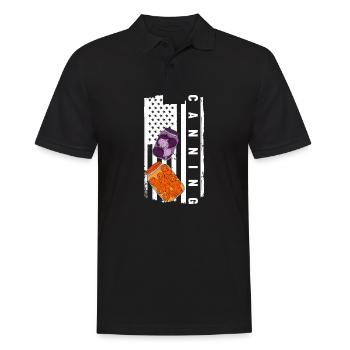 Flag USA Canning - Männer Poloshirt - Schwarz - Vorne - Kai (181cm)