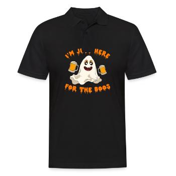 Halloween Kürbis Halloween Geist - Männer Poloshirt - Schwarz - Vorne - Kai (181cm)