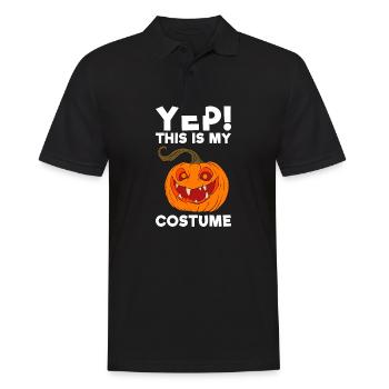 Halloween Kürbis Halloween Geist - Männer Poloshirt - Schwarz - Vorne - Kai (181cm)