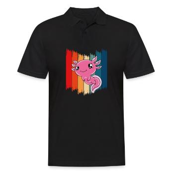 Axolotl mignon Axolotl drôle - Polo Homme - noir - Devant - Kai (181cm)