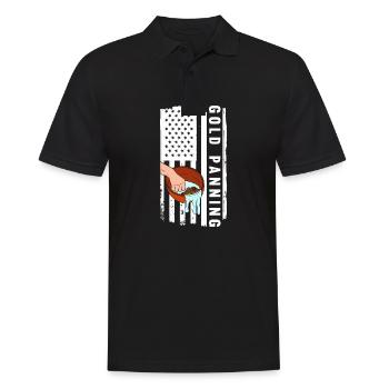 Orpaillage Recherche d’or - Polo Homme - noir - Devant - Kai (181cm)