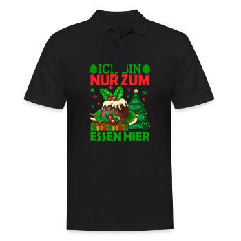 Weihnachten Essen Geschenkidee - Männer Poloshirt - Schwarz - Vorne - Kai (181cm)