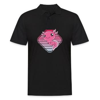 Axolotl mignon Axolotl drôle - Polo Homme - noir - Devant - Kai (181cm)