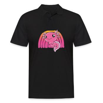 Axolotl mignon Axolotl drôle - Polo Homme - noir - Devant - Kai (181cm)
