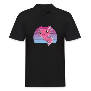 Axolotl mignon Axolotl drôle - Polo Homme - noir - Devant - Kai (181cm)