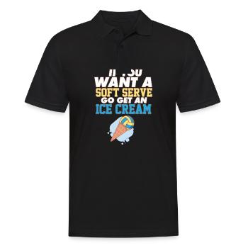 Volleyball If You Want A Soft Serve Go Get An Ice - Männer Poloshirt - Schwarz - Vorne - Kai (181cm)