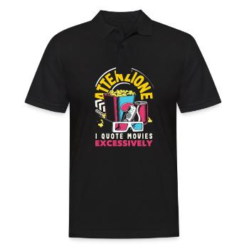 Attenzione Movie Quote - Männer Poloshirt - Schwarz - Vorne - Kai (181cm)