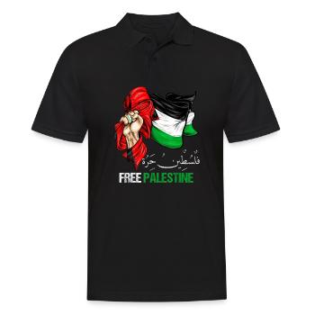 Palestine - Men's Polo Shirt - black - Front - Kai (181cm)