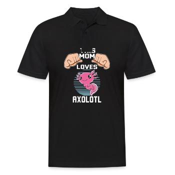 Lustiges Axolotl Süßes Axolotl - Männer Poloshirt - Schwarz - Vorne - Kai (181cm)
