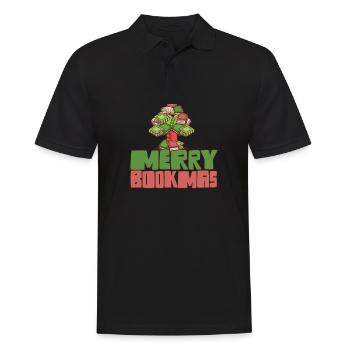 Joyeux Noël rat de bibliothèque arbre de Noël introverti - Polo Homme - noir - Devant - Kai (181cm)