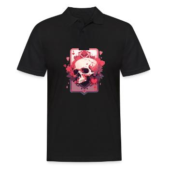 Poker Joueur de poker Jeu de cartes de casino - Polo Homme - noir - Devant - Kai (181cm)