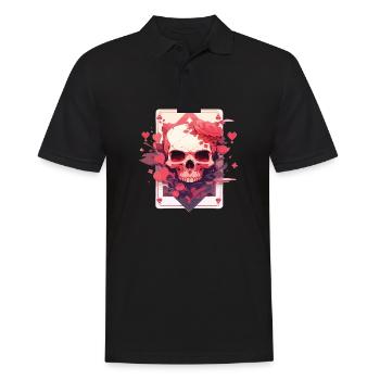 Poker Joueur de poker Jeu de cartes de casino - Polo Homme - noir - Devant - Kai (181cm)