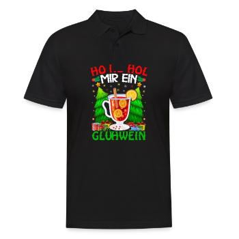 Glühwein Weihnachtsfeier Geschenkidee - Männer Poloshirt - Schwarz - Vorne - Kai (181cm)