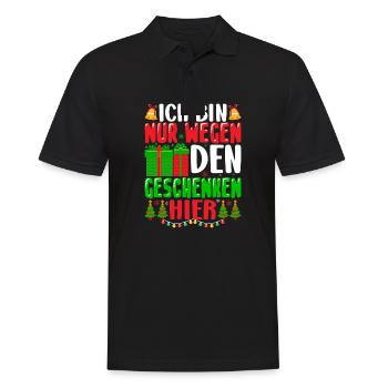 Geschenk Weihnachten Heiligabend - Männer Poloshirt - Schwarz - Vorne - Kai (181cm)