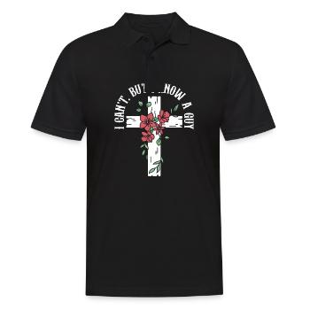 Jesus Meme I Can't But I Know A Guy Christian - Männer Poloshirt - Schwarz - Vorne - Kai (181cm)