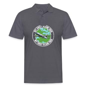 Mon premier voyage en avion en solo - Polo Homme - charbon - Devant - Nico (186cm)