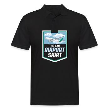 Voyage de vacances This Is My Airport Shirt Traveler - Polo Homme - noir - Devant - Kai (181cm)