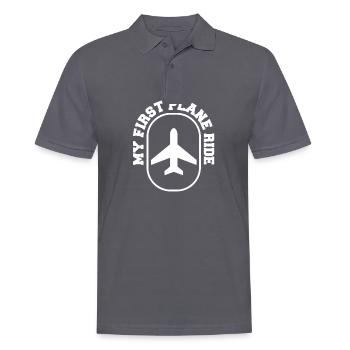 Mon premier voyage en avion Voyage de vacances - Polo Homme - charbon - Devant - Nico (186cm)