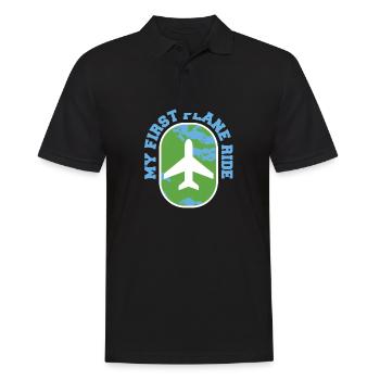 Mon premier voyage de vacances en avion en solo - Polo Homme - noir - Devant - Kai (181cm)