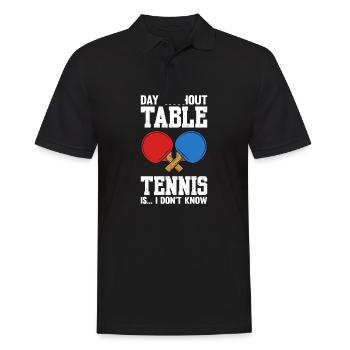 Tennis de table dictant raquette de tennis de table - Polo Homme - noir - Devant - Kai (181cm)