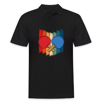 Tennis de table dictant raquette de tennis de table - Polo Homme - noir - Devant - Kai (181cm)