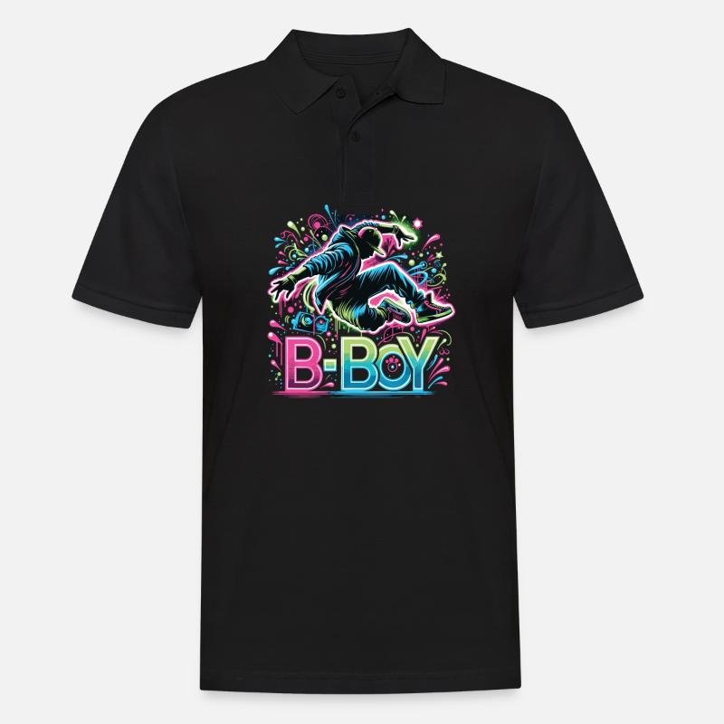 Breakdance Breakdancer Breakdance Kinder - Männer Poloshirt - Schwarz
