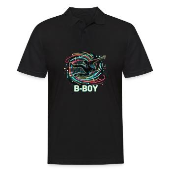 Breakdance Breakdancer Breakdance Kinder - Männer Poloshirt - Schwarz - Vorne - Kai (181cm)