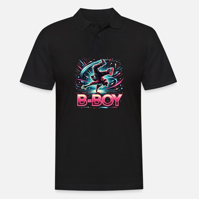 Breakdance Breakdancer Breakdance Kinder - Männer Poloshirt - Schwarz