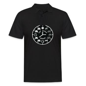 Eat Sleep Road Bike Repeat Cycling - Men's Polo Shirt - black - Front - Kai (181cm)