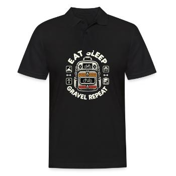 Manger Dormir Gravel Répéter - Polo Homme - noir - Devant - Kai (181cm)