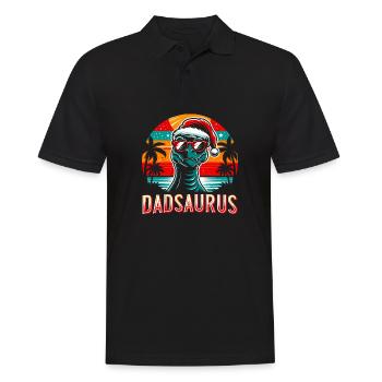 Vacances Dadsaurus famille correspondant Noël Noël - Polo Homme - noir - Devant - Kai (181cm)