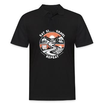 Manger Dormir Gravel Répéter - Polo Homme - noir - Devant - Kai (181cm)