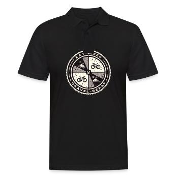 Manger Dormir Gravel Répéter - Polo Homme - noir - Devant - Kai (181cm)