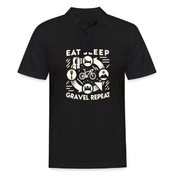 Manger Dormir Gravel Répéter - Polo Homme - noir - Devant - Kai (181cm)