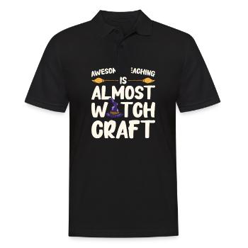 Funny Teacher Halloween Gifts - Men's Polo Shirt - black - Front - Kai (181cm)