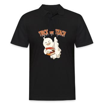 Lustige Lehrer Halloween Geschenke - Männer Poloshirt - Schwarz - Vorne - Kai (181cm)