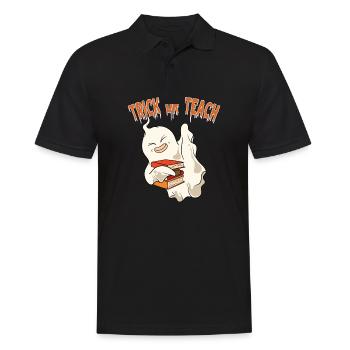 Lustige Lehrer Halloween Geschenke - Männer Poloshirt - Schwarz - Vorne - Kai (181cm)