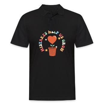 Les erreurs de la rentrée scolaire nous aident à faire grandir les élèves - Polo Homme - noir - Devant - Kai (181cm)
