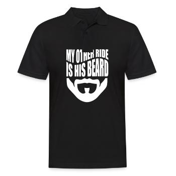 My Other Ride Is His Beard Bearded Guy Wife - Men's Polo Shirt - black - Front - Kai (181cm)