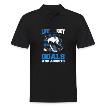 Eishockey Spruch für Eishockeyspieler - Männer Poloshirt - Schwarz - Vorne - Kai (181cm)