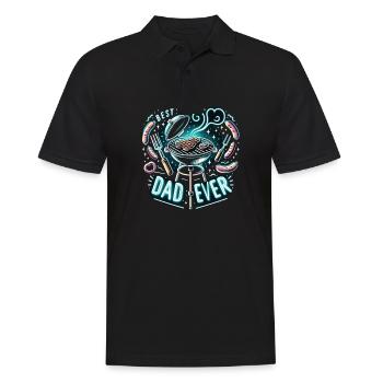 Best Dad Ever - Männer Poloshirt - Schwarz - Vorne - Kai (181cm)