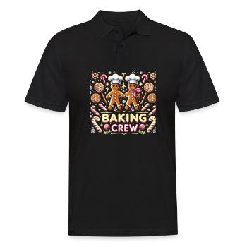 Baking Crew - Männer Poloshirt - Schwarz - Vorne - Kai (181cm)