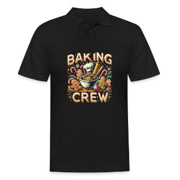 Baking Crew - Männer Poloshirt - Schwarz - Vorne - Kai (181cm)