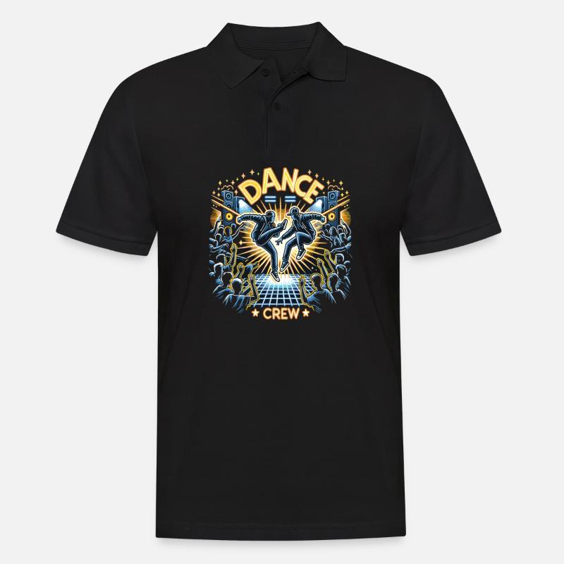 Breakdance Dance Crew - Männer Poloshirt - Schwarz