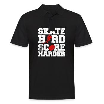Dicton de hockey sur glace pour les joueurs de hockey sur glace - Polo Homme - noir - Devant - Kai (181cm)