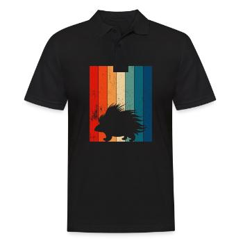 Mignon Porc-épic Drôle - Polo Homme - noir - Devant - Kai (181cm)